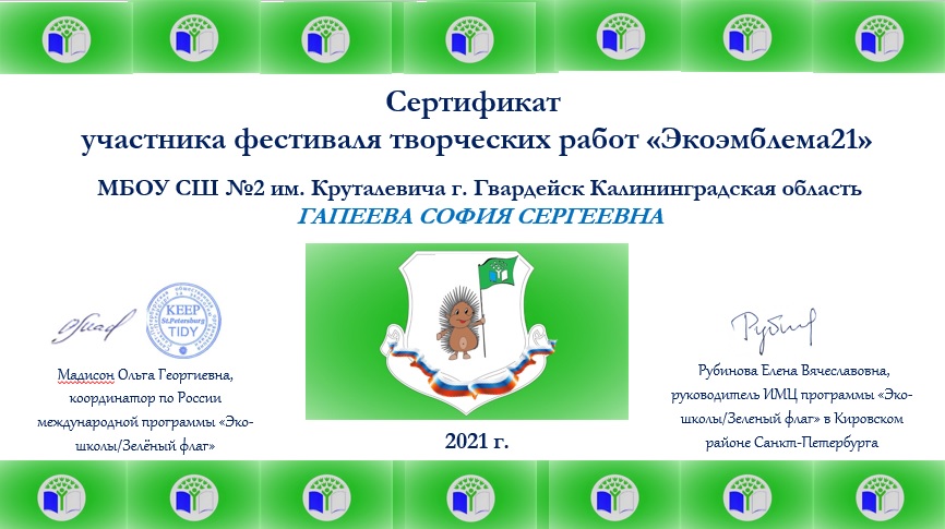 Фестиваль экоэмблем в рамках прогаммы «Эко-школы/Зеленый флаг» 3